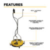 BE Power Equipment Whirl-A-Way Commercial Pressure Washer Surface Cleaner, 20in. - Image 2